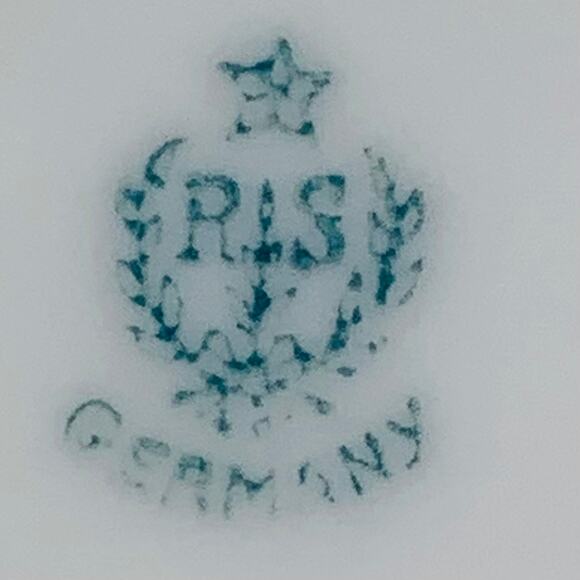 RS Germany Vintage Porcelain Plate 6.5" Hand Painted Red Pink Signed M E Geyer - Picture 4 of 6